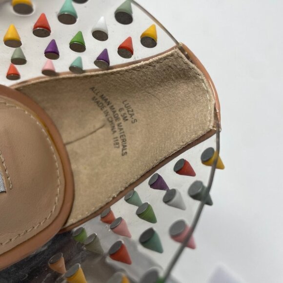 Steve Madden Vala Luiza Multi Color Rainbow Spike Pump Heel Size 6.5 - Picture 8 of 9